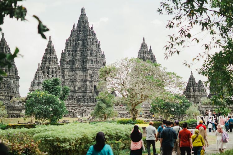 Ilustrasi Candi Prambanan di Yogyakarta.