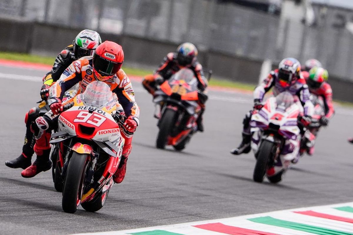 Marc Marquez saat berlaga pada MotoGP Italia 2023