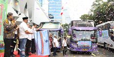 Kembali Gelar Mudik Bersama 2024,  Kemenaker Lepas 330 Pemudik ke Jambi