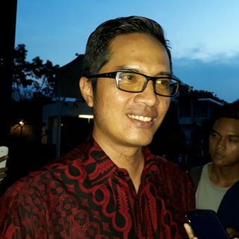 Juru Bicara KPK Febri Diansyah, di gedung KPK, Kuningan, Jakarta, Rabu (4/10/2017).
