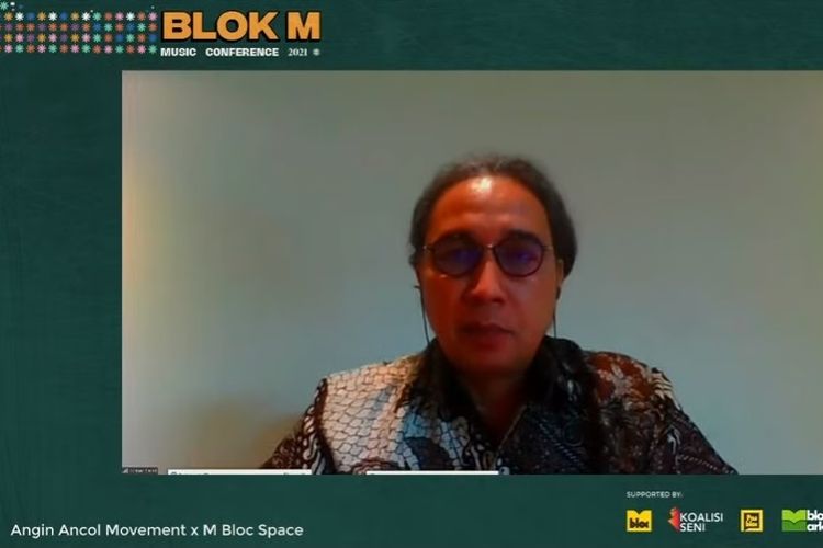 Dirjen Kebudayaan Kemendikbud Hilmar Farid hadir di acara Blok M Music Conference 2021.