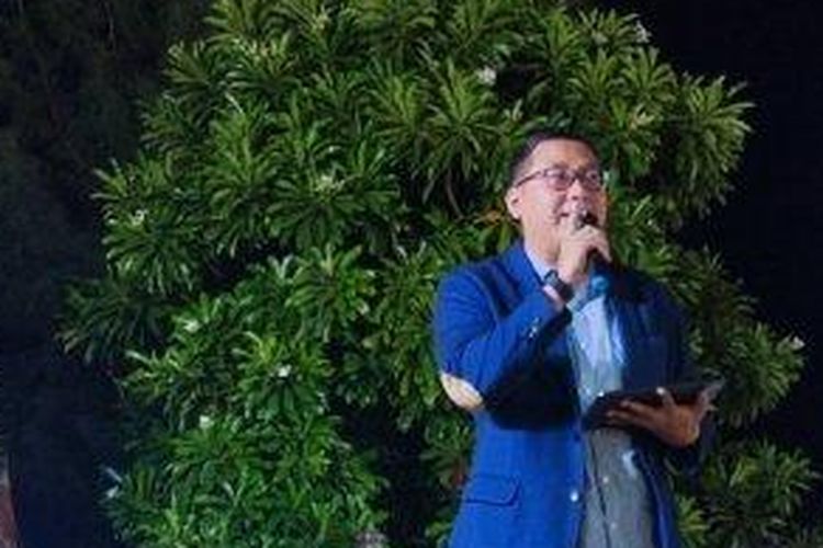 Direktur Pelayanan PAM Jaya Syahrul Hasan saat menghadiri acara diskusi dengan Balkoters di Ancol Jimbaran Resto, Jakarta Utara, Sabtu (30/7/2022) malam. 