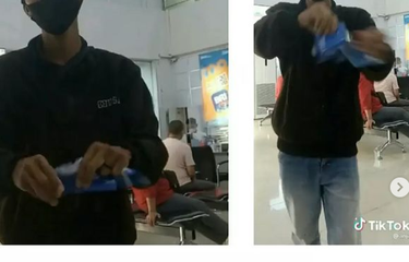 Video viral pria robek buku tabungan di dalam BRI