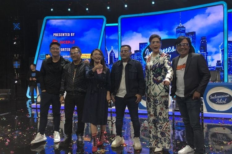 Para juri Indonesian Idol Spesial Season di kawasan Kebon Jeruk, Jakarta Barat, Kamis (12/11/2020). 