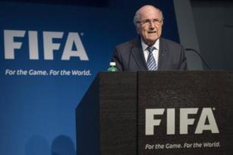 Sepp Blatter mengundurkan diri sebagai Presiden FIFA pada Selasa (2/6/2015).