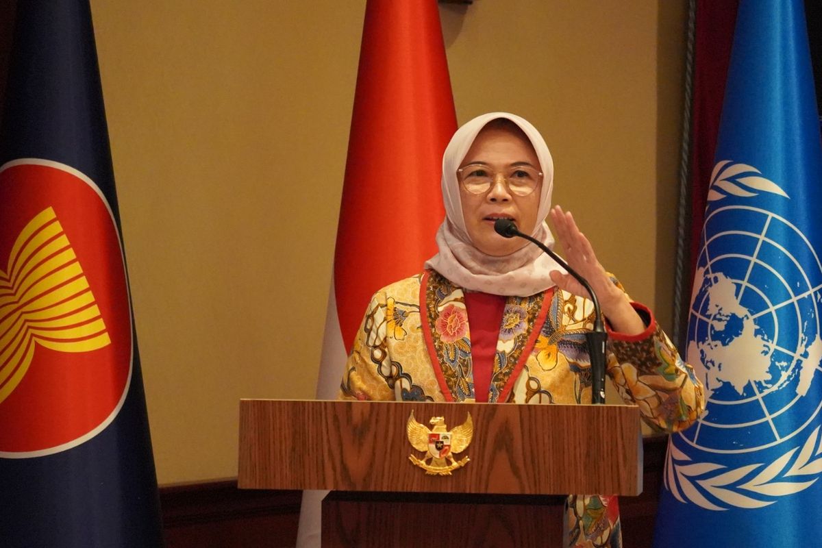 Ketua BPK Isma Yatun, saat memberikan opening remarks pada Side Event UN High Level Political Forum (HLPF) ?Moving towards full SDG implementation by partnering for greater impact of SDG audits?, di New York, Rabu (13/7/2023).