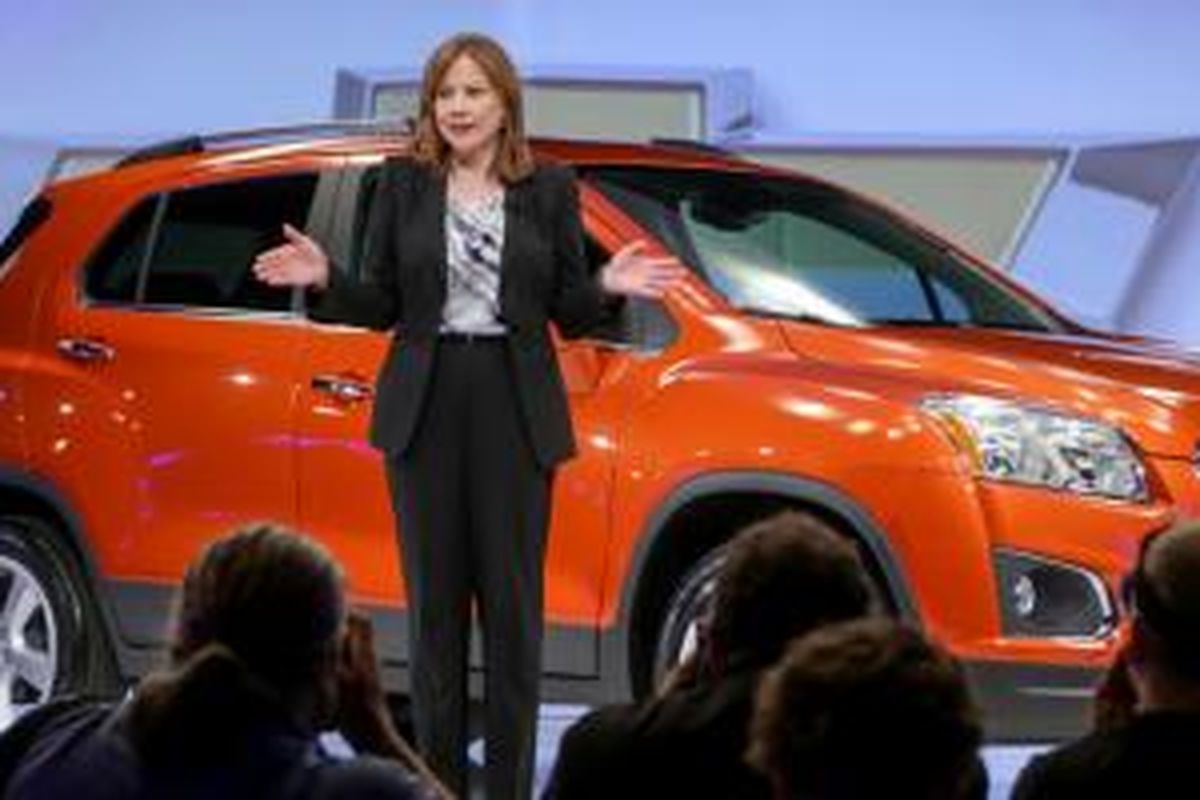 Mary Barra, CEO General Motors saat perkenalan Trax.