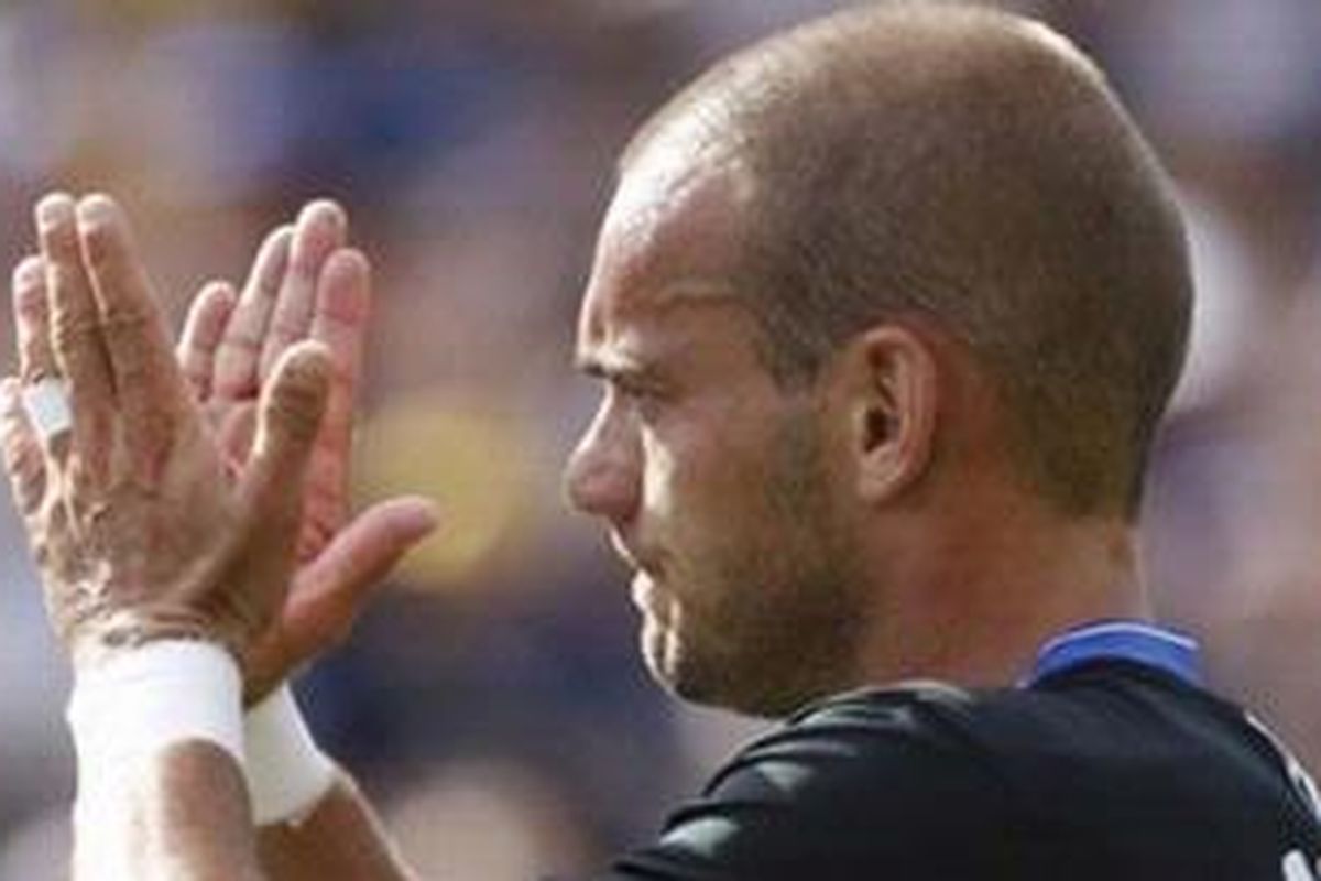 Gelandang Inter Milan, Wesley Sneijder. 