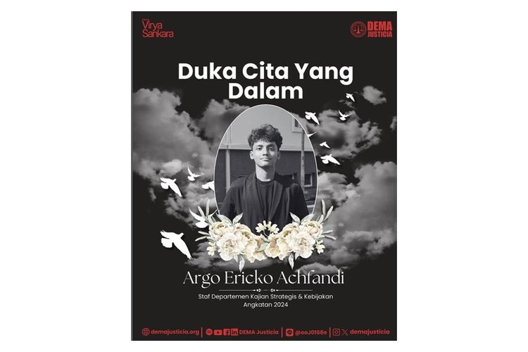 Tagar #JusticeForArgo menggema di media sosial X usai warganet menyoroti kecelakaan mobil BMW di Sleman yang menewaskan mahasiswa UGM.