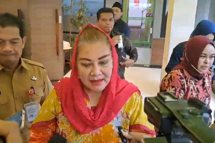 Wali Kota Semarang, Hevearita Gunaryanti Rahayu di Hotel Candi Indah Semarang, Jawa Tengah. Senin (6/5/2024).