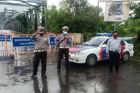 Tiang Penyangga Miring, Jembatan Penghubung Tuban-Bojonegoro Ditutup