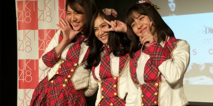 Konferensi pers konser kelulusan Melody di JKT48 Theater, fX Sudirman, Jakarta Selatan, Jumat (16/3/2018).