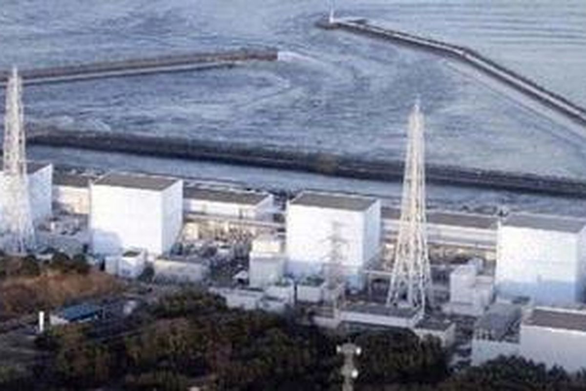 Reaktor nuklir nomor 1 di pembangkit Fukushima Daiichi di Okumamachi, Prefektur Fukushima, Jepang.