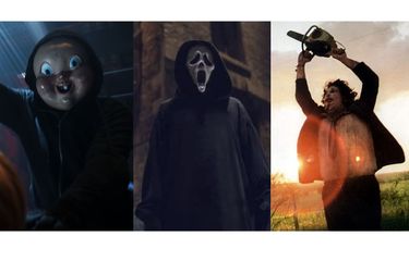 Pembunuh dalam film Happy Death Day (2017), Scream V (2022), dan The Texas Chain Saw Massacre (1974).