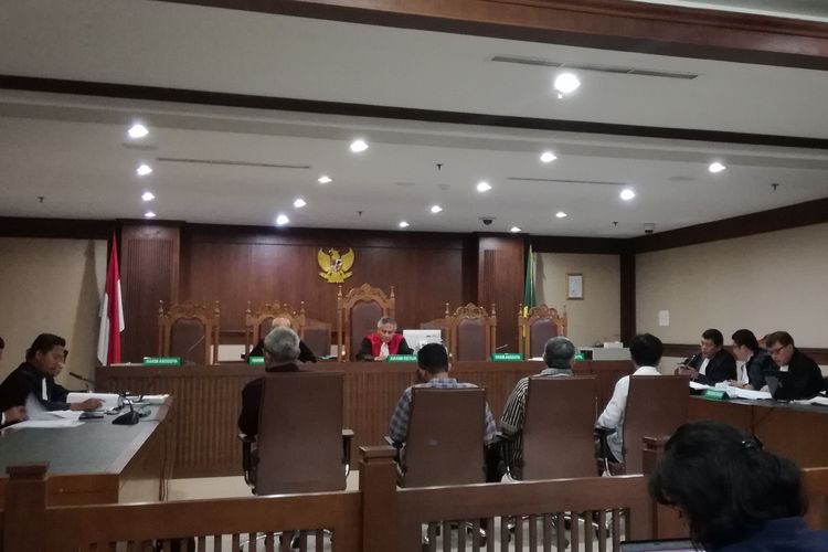 Sidang lanjutan kasus dugaan suap terhadap anggota DPRD Sumatera Utara di Pengadilan Tindak Pidana Korupsi Jakarta, Senin (17/6/2019) sore. 