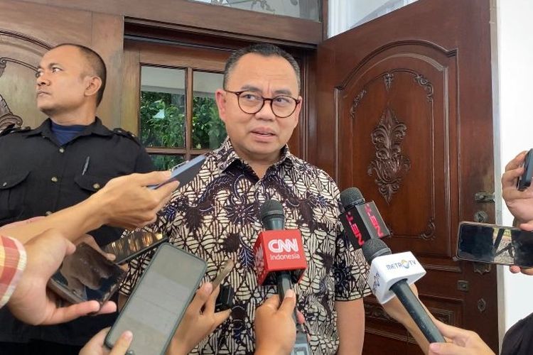 Anggota Tim Delapan Koalisi Perubahan untuk Persatuan (KPP) Sudirman Said di Sekretariat Perubahan, Kebayoran Baru, Jakarta Selatan, Kamis (7/9/2023). 