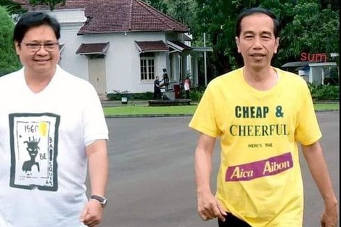 [HOAKS] Jokowi Kenakan Kaos Bertuliskan Aica Aibon