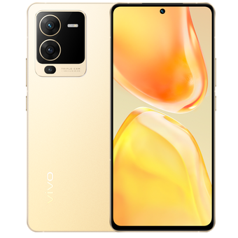 Vivo S15 varian warna emas.