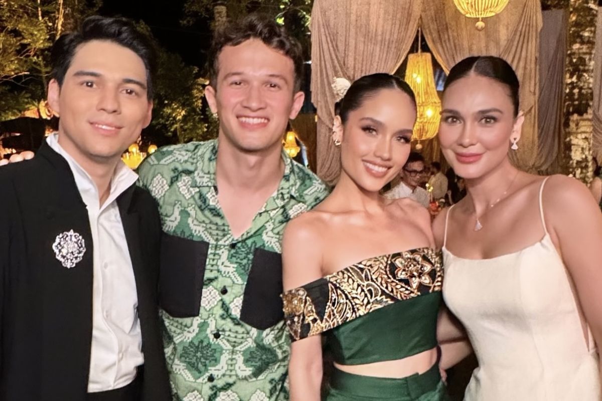 Cinta Laura Tampil Memesona dengan Nuansa Hijau di Pernikahan Luna Maya dan Maxime