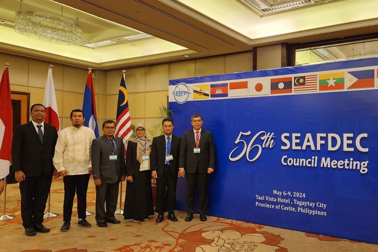 Kepala Badan Penyuluhan dan Pengembangan Sumber Daya Manusia Kelautan dan Perikanan (BPPSDM KP) I Nyoman Radiarta saat menghadiri Council Meeting Southeast Asian Fisheries Development Center (SEAFDEC) ke 56, di Tagaytay, Filipina, Sabtu (18/5/2024). 