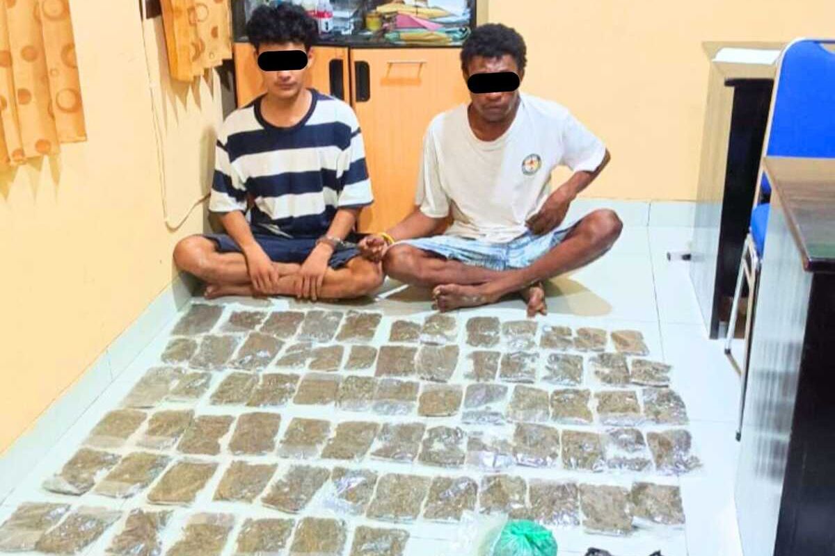 Dua Pemuda di Jayapura Coba Kabur dari Patroli Polisi, Ternyata Bawa 71 Bungkus Ganja