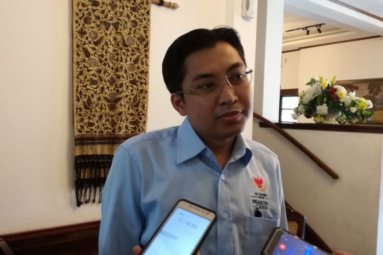 Juru Bicara Badan Pemenangan Nasional (BPN) Prabowo Subianto-Sandiaga Uno, Ahmad Fathul Bari di Tjikini Lima, Jakarta, Senin (18/2/2019) sore.