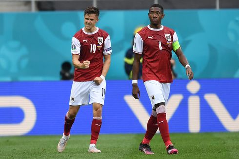 Hasil Ukraina Vs Austria: Assist Cantik Alaba Pembeda di Babak Pertama