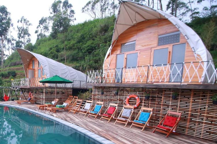 Glamping Legok Kondang Lodge, salah satu destinasi wisata Bandung Selatan yang dapat dikunjungi.