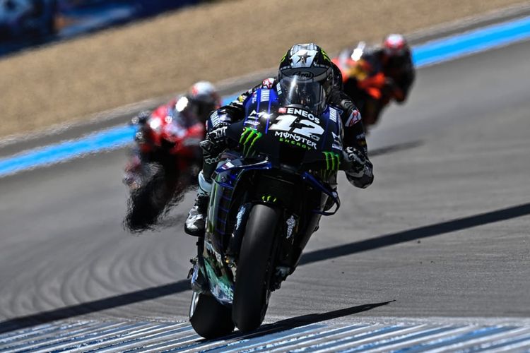 Maverick Vinales saat berlaga di GP Jerez 2020