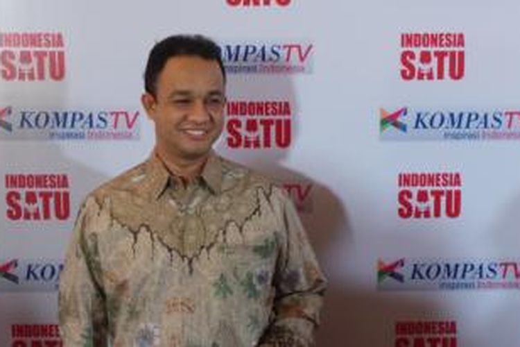 Anies Baswedan di Studio Orange Kompas TV, Jakarta, Rabu (30/10/2013).