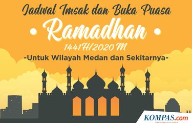 Jadwal Imsak dan Buka Puasa Ramadhan 1441 H/2020 M untuk Wilayah Medan dan Sekitarnya