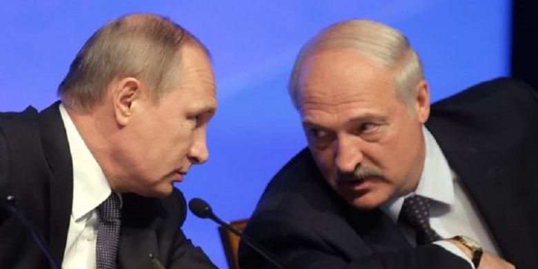 Presiden Rusia, Vladimir Putin dan Presiden Belarus, Aleksandr Lukashenko.