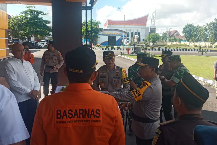 Tim gabungan usai apel siaga Operasi Ketupat Menumbing di Mapolda Bangka Belitung, Rabu (3/4/2024).