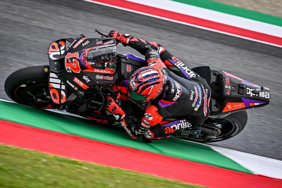 Maverick Vinales saat berlaga pada MotoGP Italia 2024