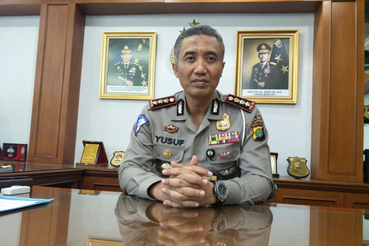 Direktur Lalu Lintas Polda Metro Jaya Kombes Yusuf saat ditemui di ruangannya, Senin (17/9/2018).
