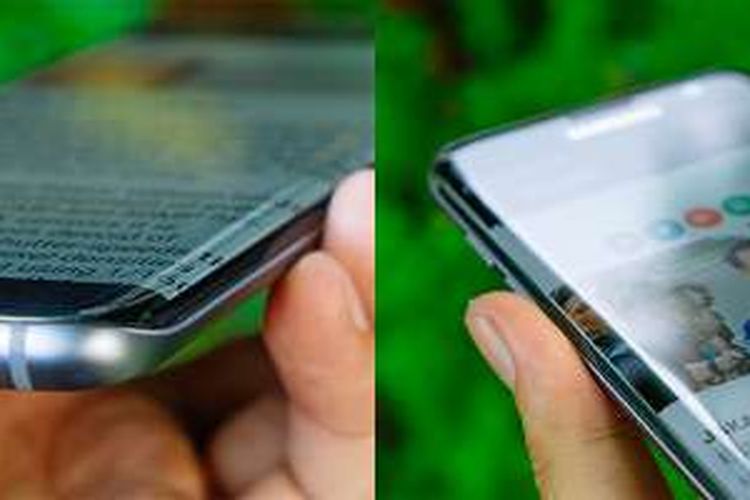  Sisi melengkung tersebut sekaligus membuat layar Galaxy S7 Edge tampak lebar dan tidak terbatas bezel karena teks dan gambar ikut meluber ke samping.