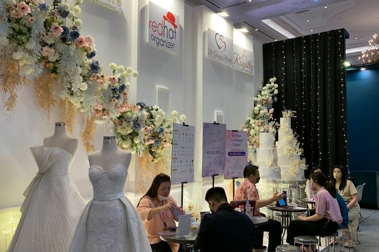 Pameran Pernikahan Jakarta Wedding Festival di Assembly Hall Jakarta Convention Center (JCC) Senayan, Jumat (26/8/2022).