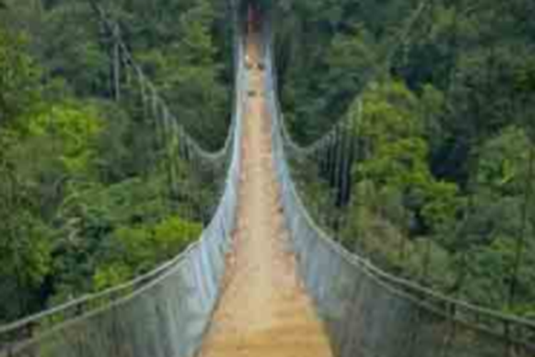 Jembatan Gantung Situ Gunung  terpanjang di Asia Tenggara