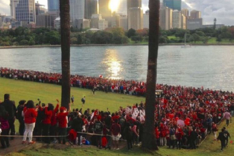 Sekitar 2.000 orang warga Indonesia hadir di Botanical Gardens, Sydney untuk menyuarakan solidaritas mereka kepada Ahok.