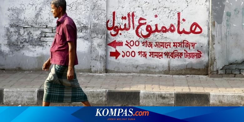 Peringatan Berbahasa Arab Kurangi Kebiasaan Kencing Sembarangan Di Banglades