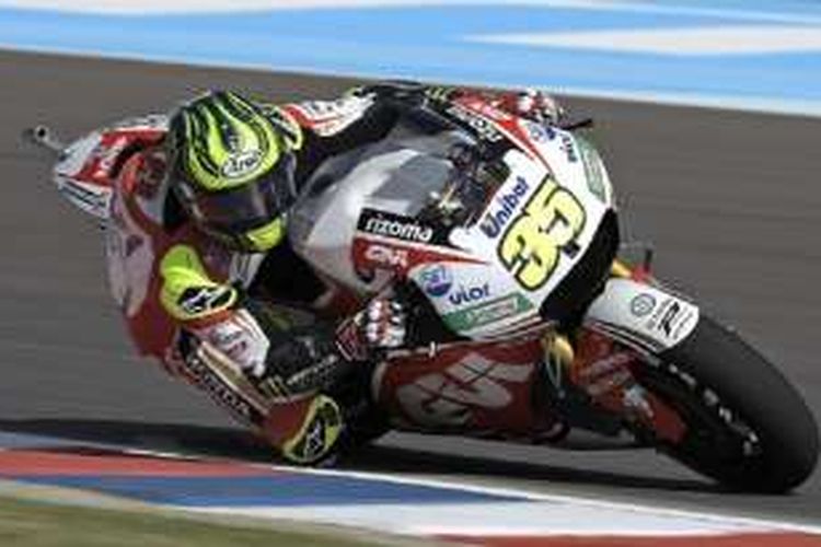 Pebalap LCR Honda, Cal Crutchlow, saat lomba GP Argentina pada 1 April 2016. 