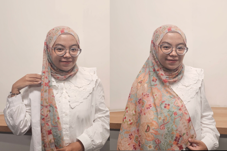 Tutorial Hijab Pashmina untuk Lebaran 2026, Cocok buat Wajah Bulat