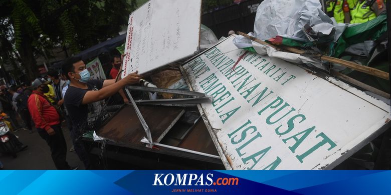 Sehari Setelah FPI Dibubarkan, TNI-Polri Bangun Posko di Petamburan III - Kompas.com - Megapolitan Kompas.com
