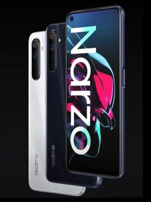 Realme Narzo tampak depan dan belakang.