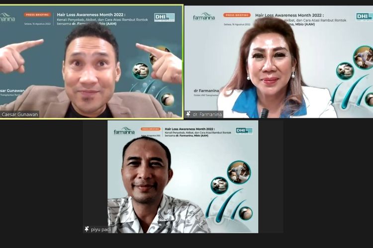Piyu PADI jalani transplantasi rambut di virtual press media gathering, Selasa (16/8/2022). 