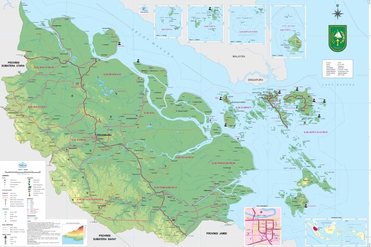 Peta Provinsi Riau.
