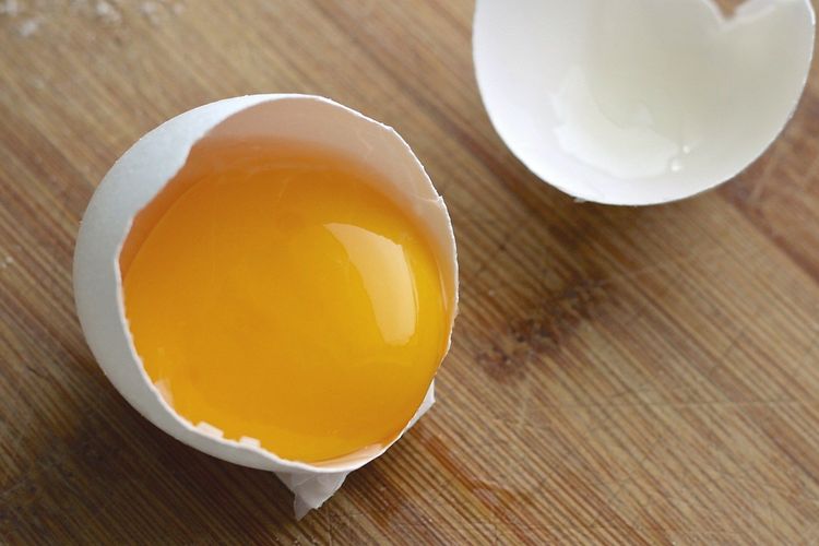 Kuning telur kaya protein yang bermanfaat meningkatkan fungsi otak.