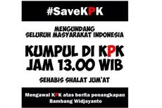 Bawa Spanduk #SaveKPK, Massa Berorasi di Depan Gedung KPK