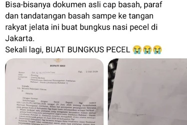 Bagaimana Dokumen Bupati Sigi Diketahui Jadi Bungkus Nasi Pecel di Jakarta?