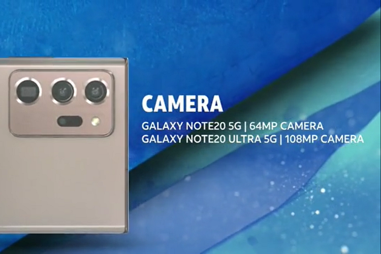 Tangkapan layar video promosi Galaxy Note 20 series bagian kamera belakang.
